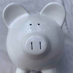 White piggy bank!